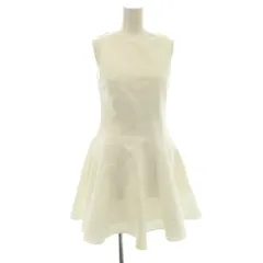 ザラ ZARA ワンピース XS 白 ノースリーブ ミニ丈 ボートネック /JP