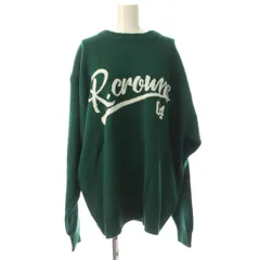 ロデオクラウンズ Rodeo Crowns ニット セーター L グリーン 緑 ロゴプリント ラウンドネック 長袖 /JP