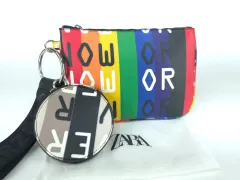 ZARA ZARA(ザラ) レインボー コインケース キーリング スクエア クラッチバッグ