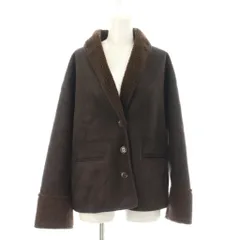 シンプリシテェ Simplicite ジャケット ノーカラー F 茶 ブラウン/LP ■MA