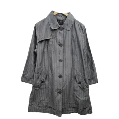 ヴィンテージ グレー トレンチ コート XL ポリ 100%