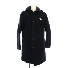 ダントン DANTON WOOL MOSSER ウールモッサ フード付きロングコート アウター 34 ネイビー JD-8457 /YM ■GY01