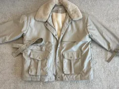 ノーブランド 裏起毛 シルバーカラー ジャケット Free