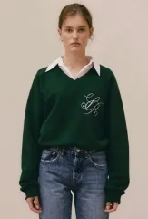 ソワール Vネック スウェットシャツ