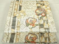 V3286 ○高級 正絹 唐織 六通 袋帯 - メルカリ