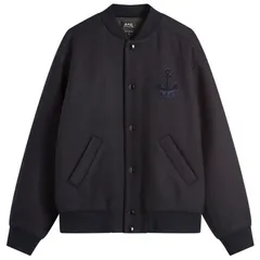 アーペーセー メンズ アウター ジャケット・ブルゾン APC Micka Varsity Jacket Dark Navy ネイビーのサムネイル