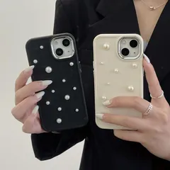 iPhoneケース スマホケース アイフォンケース 可愛い おしゃれ ブラック 黒 ホワイト 白 パール iPhone12 iPhone15 iPhone16Pro iPhone17 iPhone17 Pro Max