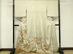 平和屋着物■色留訪問着　駒刺繍　枝花文　暈し染め　金彩　やまと誂製　正絹　逸品　DABE2602cd