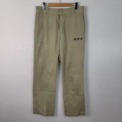 Dickies ディッキーズ Black Flys ブラックフライ ワークパンツ ロゴ刺繍 アースカラー カーキ 32X32サイズ メンズ 古着 ストリート ワーク系