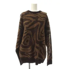 スライ SLY 24AW ニット セーター F 茶 長袖 柄 /JP