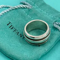 TIFFANY リング グルーブド ダブルライン SV925　8号