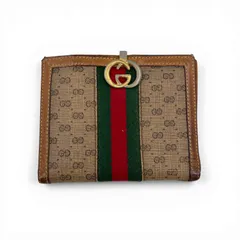 GUCCI GG キャンバス シェリーライン ヴィンテージ 二つ折り財布