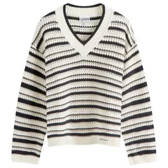 ガニー レディース アウター ニット・セーター Vネック GANNI V Neck Jumper Multicolour マルチカラーのサムネイル