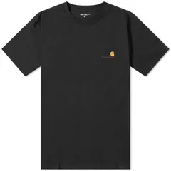 カーハート メンズ トップス Tシャツ Carhartt WIP American Scriptee Black ブラック