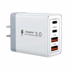 【40W急速充電✨4ポート】USB-C PD20W対応 充電器 iPhone/Android対応 高速充電アダプター コンパクト 軽量
