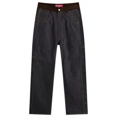 ジュンヤ ワタナベ メンズ ボトムス デニムパンツ レザー ジーンズ Junya Watanabe MAN x Levis Leather Patch Jeans Indigo Brown インディゴのサムネイル