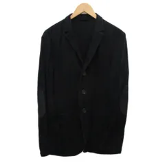 バーバリー ロンドン BURBERRY LONDON テーラードジャケット ブレザー コットン エルボーパッチ 黒 ブラック 42 約L