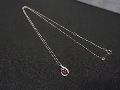 ■新品同様■ Canal 4℃ カナル ヨンドシー SV925 ルビー 天然石 ラインストーン ネックレス アクセサリー シルバー系 BT3078