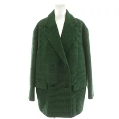 スナイデル SNIDEL 21AW ショートコート チェスターコート ダブル 総柄 アウター 0 緑 グリーン SWFC215023 /AN60