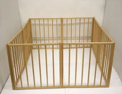 美品/澤田工業サワベビー/ウッドサークル/木製/実家使用 ウッドサークルN（ナチュラル)No.31【110316】【日本製】 サワベビー