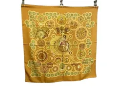 HERMES エルメス スカーフ カレ90 マルチカラー シルク100% レディース LE ROY SOLEIL 太陽王 美品
