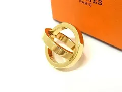 美品 HERMES エルメス スカーフリング コスモス - ゴールド メタル