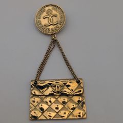 CHANEL ビンテージ ブローチ マトラッセ ココマーク ゴールド - メルカリ