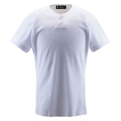 デサント DESCENTE ユニフォームシャツ ハーフボタンシャツ 野球 ソフトユニフォーム シャツ・M (DB1012-SWHT)、Sﾎﾜｲﾄ