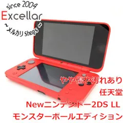 [bn:6] 任天堂　Newニンテンドー2DS LL モンスターボールエディション　JAN-S-KCAA　本体・液晶画面いたみ
