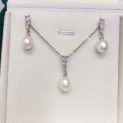 MRJ パールネックレス ピアス セット # 4103b - メルカリ