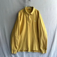 USA製 80s 90s Brooks Brothers ポロシャツ/ L コットン マスタード イエロー プルオーバー ロンT 長袖 カットソービンテージT6-03078-9330