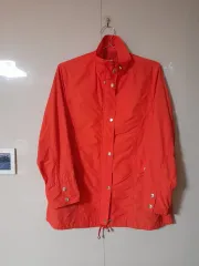 ウール オレンジ色 レディース ウィンドブレーカー アウター フリーサイズ