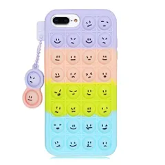 スマホケース 対応 iPhone7 Plus iPhone8 plus 兼用 ケース シリコン かわいい キャラクター 立体効果 耐衝撃 傷防止 レンズ保護 ソフト 携帯カバー携帯ケース (紫.ピンク.グリーン)