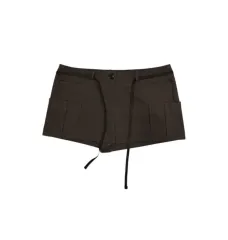 セット販売) Yue project ロー カーゴ ショーツ パンツ オープン ボタン レッグウォーマー