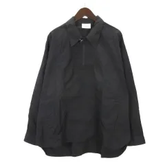 イロコイ iroquois VINTAGE TAFFETA HALF ZIP SH ナイロン ハーフジップ シャツ 2 ブラック 377203のサムネイル