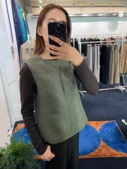 34 COS COS(コス) ウール ベスト カーキ