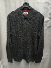 トミーヒルフィガー メンズ ニット ジップアップ カーディガン S