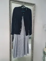 ズッカ カーディガン ストライプ ワンピース オールインワン M