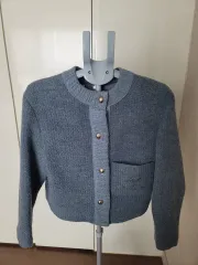 ブルーニットジャケット