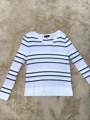 ヴィンテージ Reflect ストライプ Vネック ニット 長袖