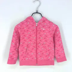 ナイキ キッズ シューズプリンティング WHO フードジップアップ ピンク 100 (24-36) (HU28994)