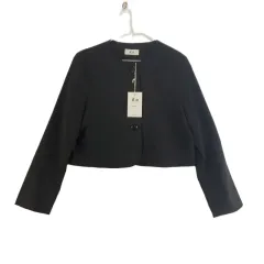 J8311 IF D レディースFREE ブラック クロップド ジャケット 新品