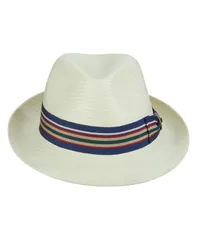 スカラ メンズ アクセサリー 帽子 Scala Mens Bu Toyo Fedora Ribbon Hat Ivory アイボリー