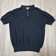 LOHNT ネイビー 半袖ニット ポロTシャツ