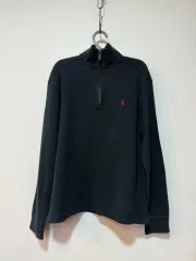 ポロラルフローレン ブラック ハーフジップアップ スウェット S