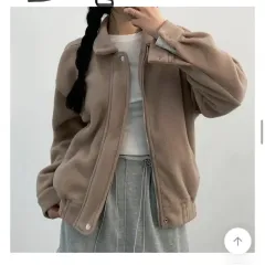 ブラック 起毛 フリース ジャケット