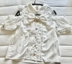 (新品) リズリサ BIG リボン オフショルダー ブラウス ホワイト