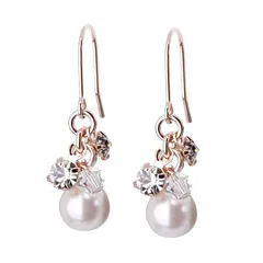 LOKUMI ピアス 金属アレルギー対応 日本製 パール ビジュー フック フックピアス レディース シンプル 小ぶり ショート シルバー K24 ゴールド ピンクゴールド 揺れる スイング 人気 オフィス ギフト プレゼント ニッケルフリー cu-10  0