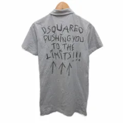 ディースクエアード DSQUARED2 ポロシャツ 半袖 バックプリント ロゴ M グレー GC219 IBO89のサムネイル