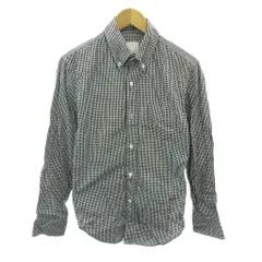 バンドオブアウトサイダーズ Band of Outsiders シャツ ギンガムチェック コットン 長袖 XS 白 黒 ホワイト ブラック 0114のサムネイル
